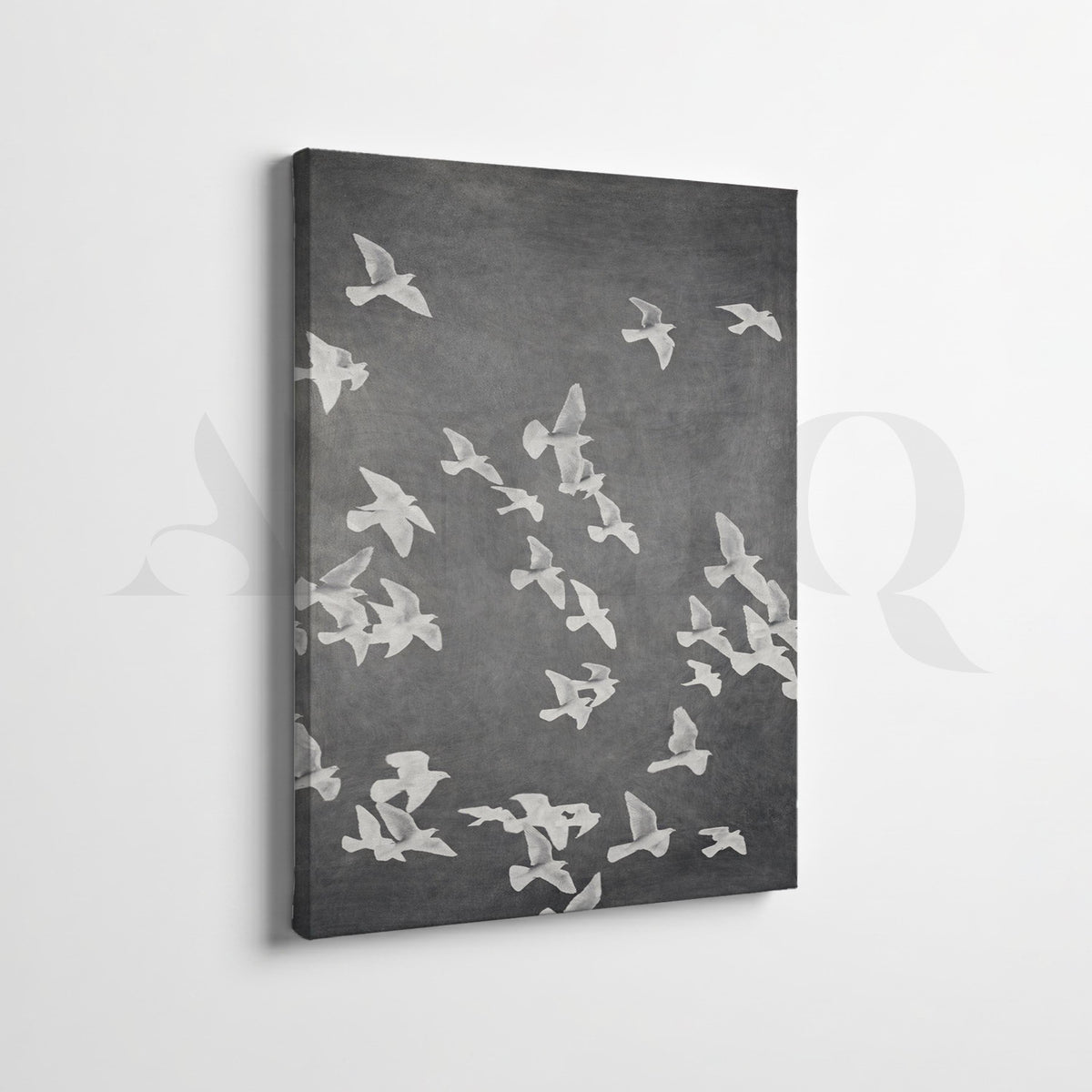 Monochrome Flying Birds Gallery Wall Set of 2 – Asha Art Studio – Image 3