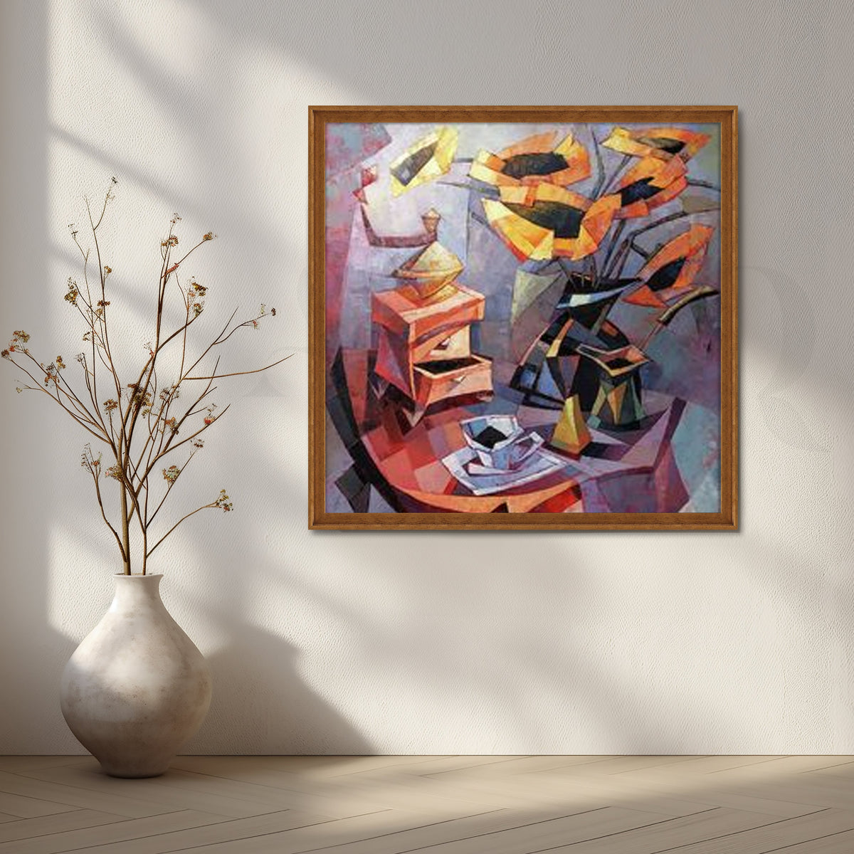 Cubist Coffee Table Still Life Canvas Artwork – Asha Art Studio – Image 6