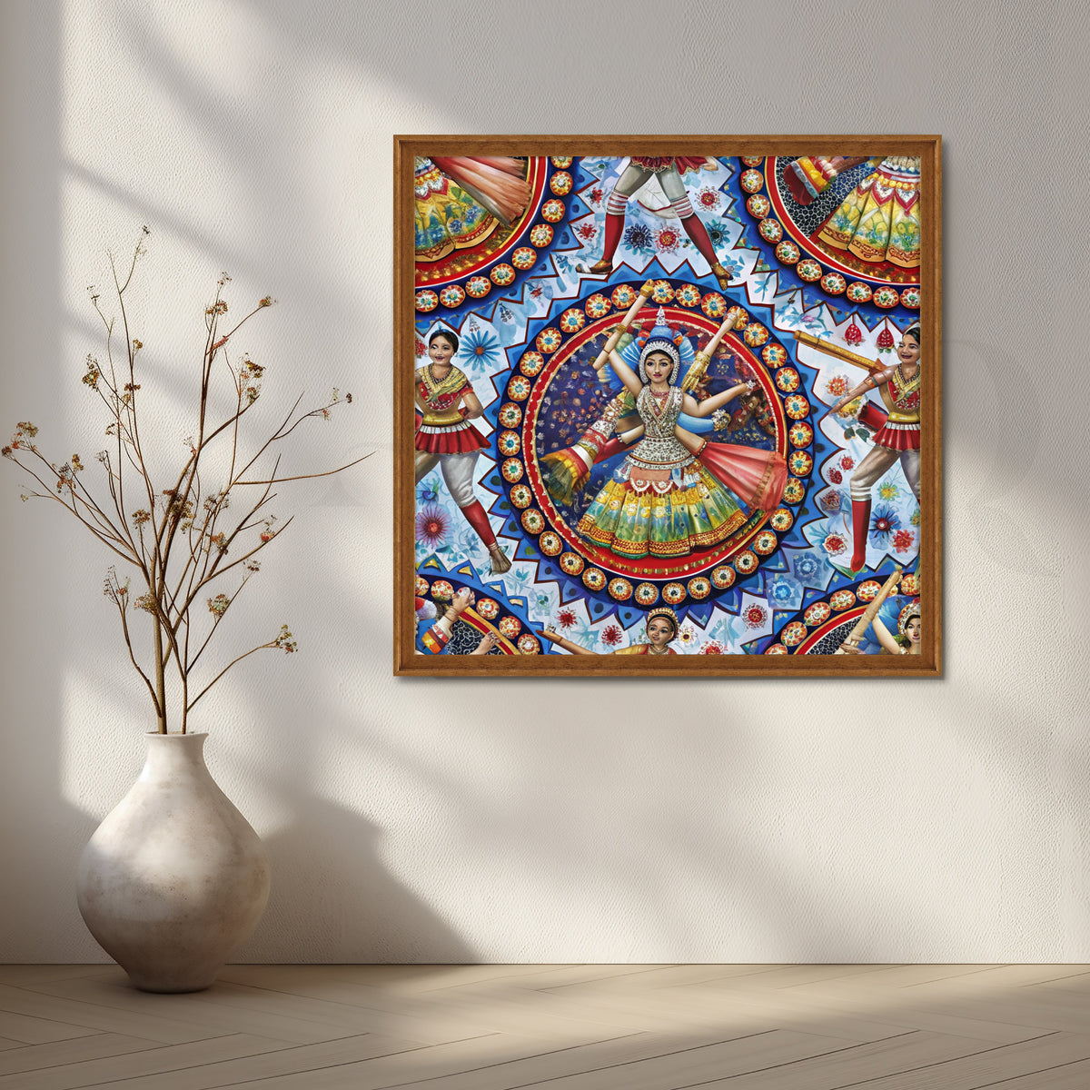 Garba Celebration Mandala Canvas Artwork – Asha Art Studio – Image 6