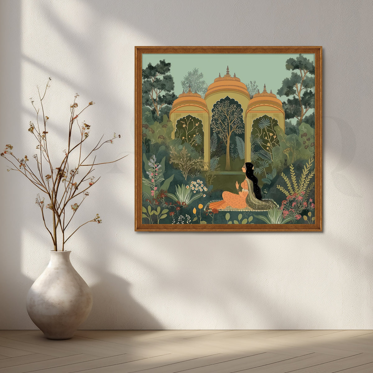 Temple Garden Dreams Canvas Artwork – Asha Art Studio – Image 6