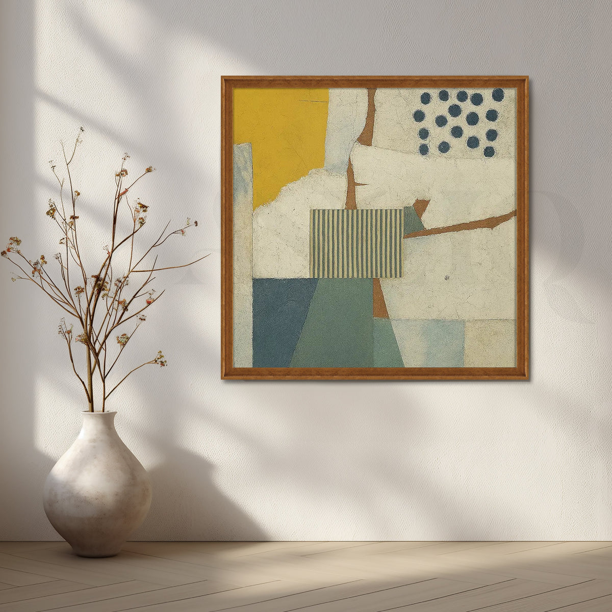 Minimal Collage Geometric Abstract Artwork – Asha Art Studio – Image 6