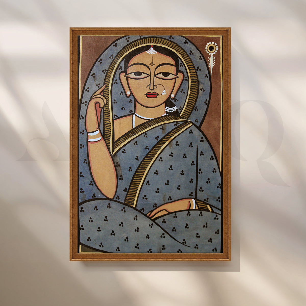 Graceful Indian Woman Portrait Canvas Artwork – Asha Art Studio – Image 6