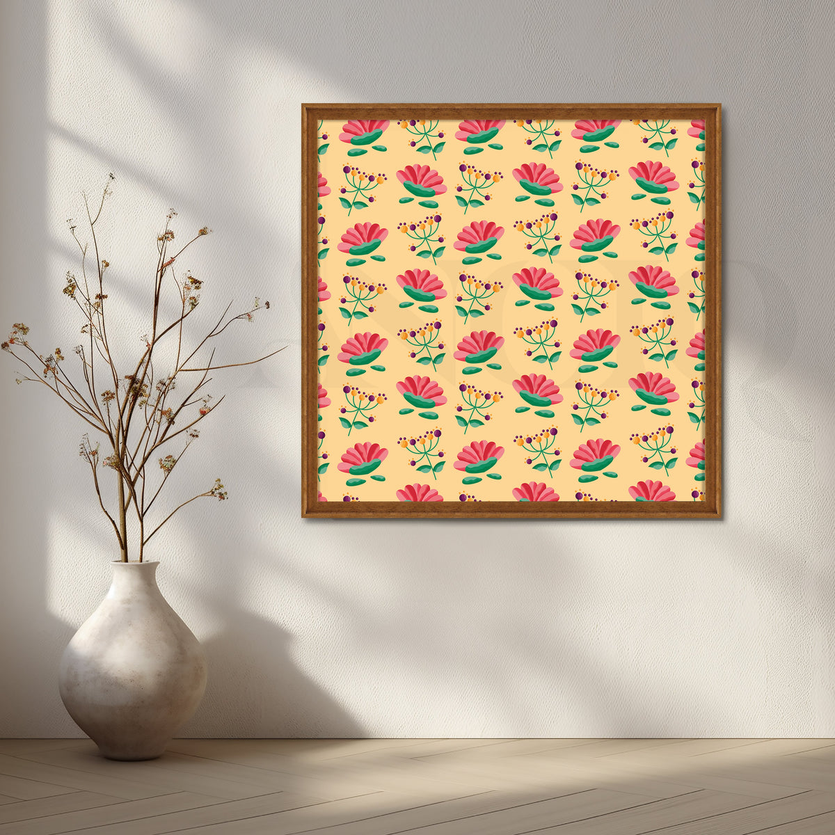 Blooming Petal Repeat Canvas Artwork – Asha Art Studio – Image 6
