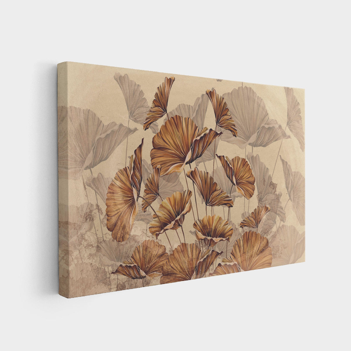Golden Ginkgo Elegance Floral Artwork (Ready to Ship) – Asha Art Studio – Image 3
