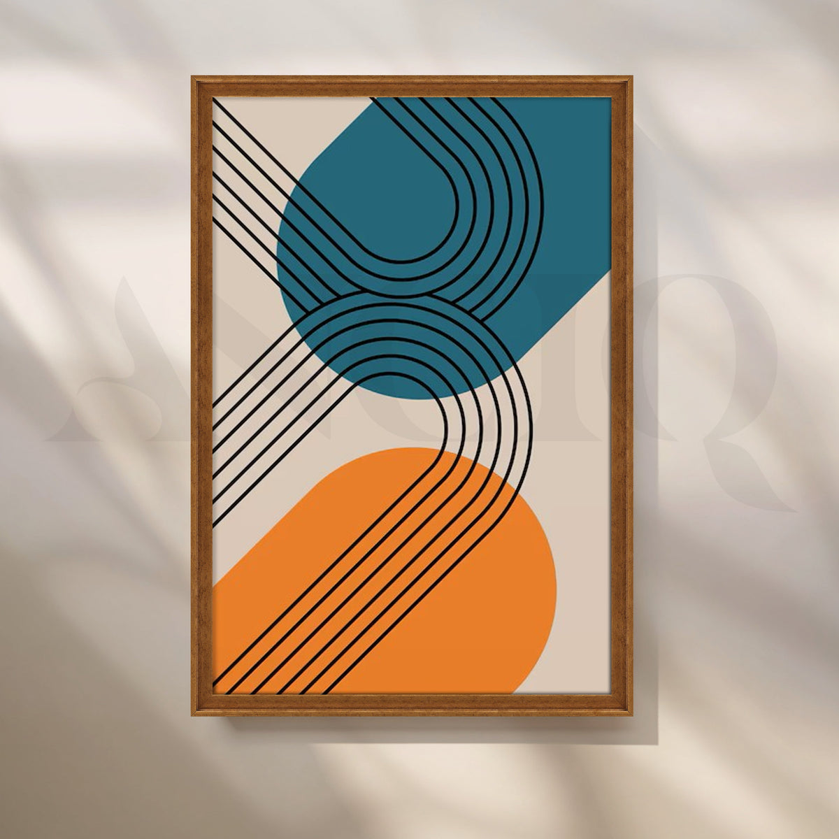 Mid Century Geometric Canvas Artwork – Asha Art Studio – Image 6