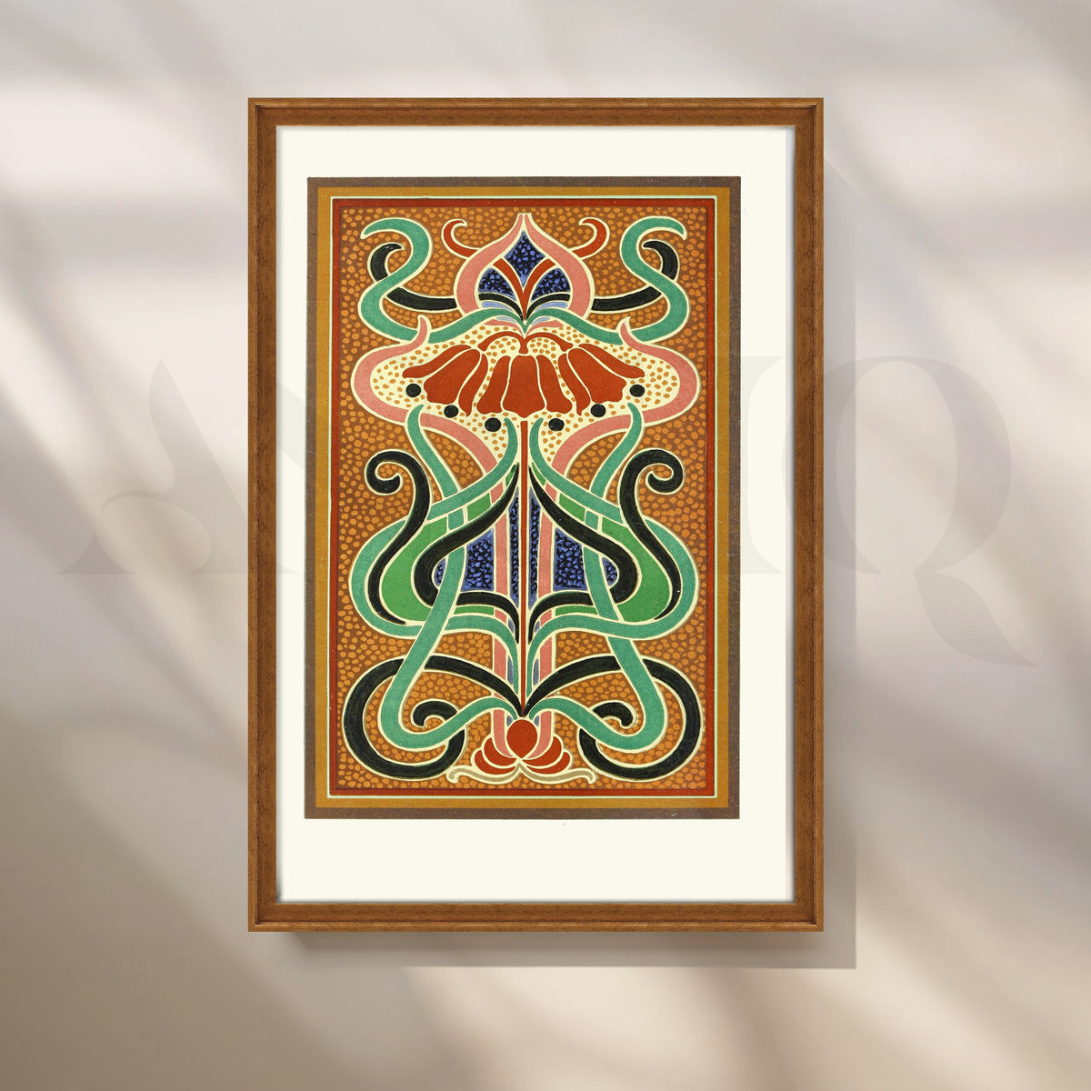 Nouveau Floral Panel Canvas Artwork – Asha Art Studio – Image 6