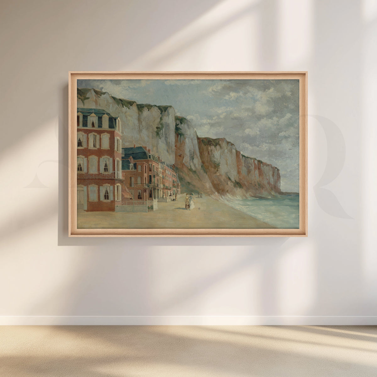 Seaside Cliffs Promenade Canvas Artwork – Asha Art Studio – Image 5