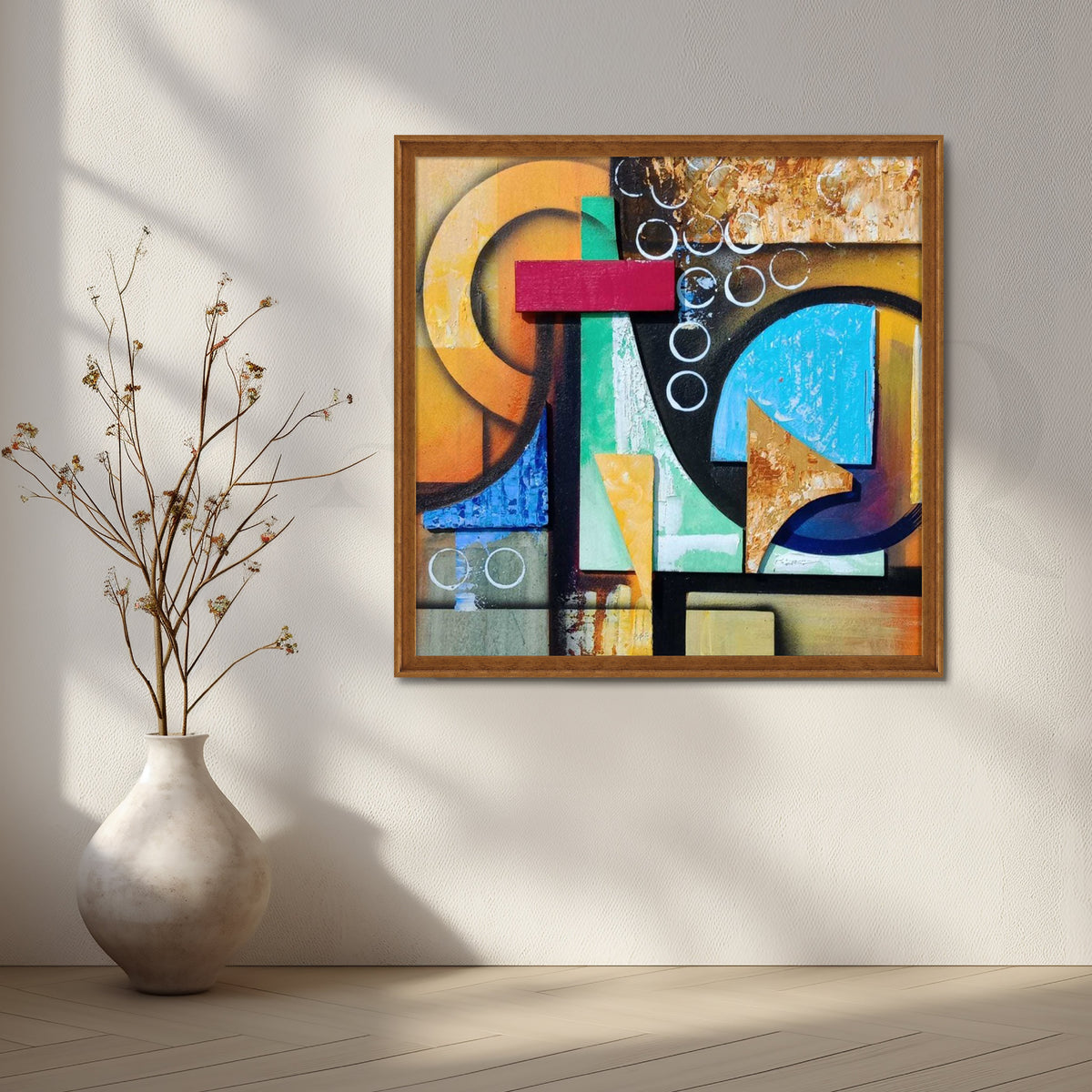 Vibrant Geometric Shapes Artwork – Asha Art Studio – Image 6