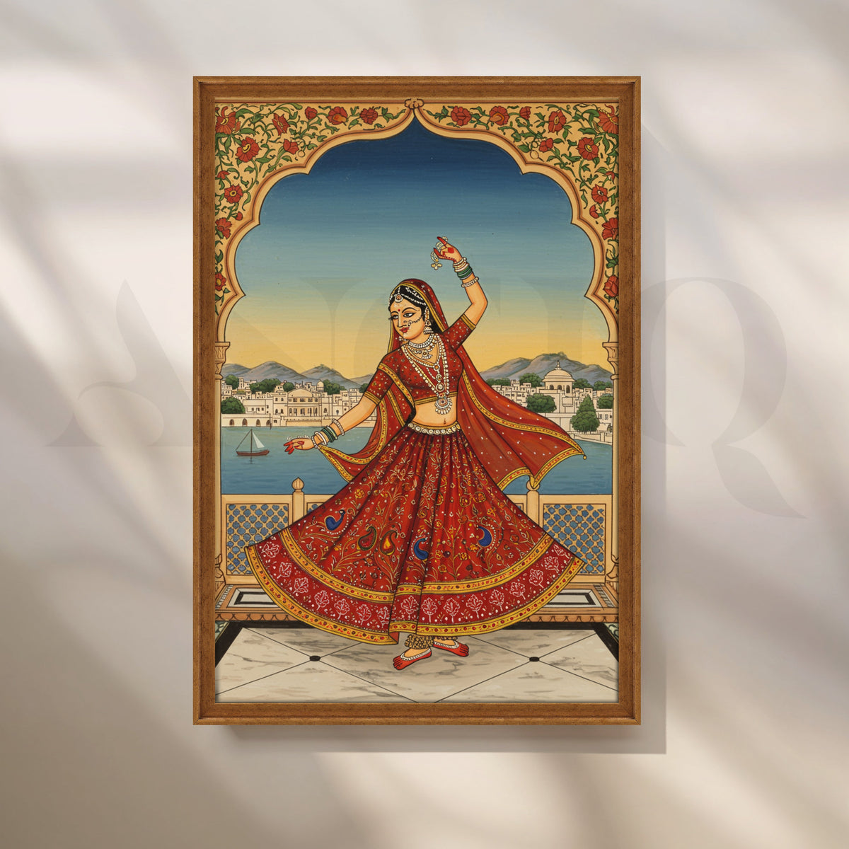 Lake Palace Dancer Canvas Artwork – Asha Art Studio – Image 6
