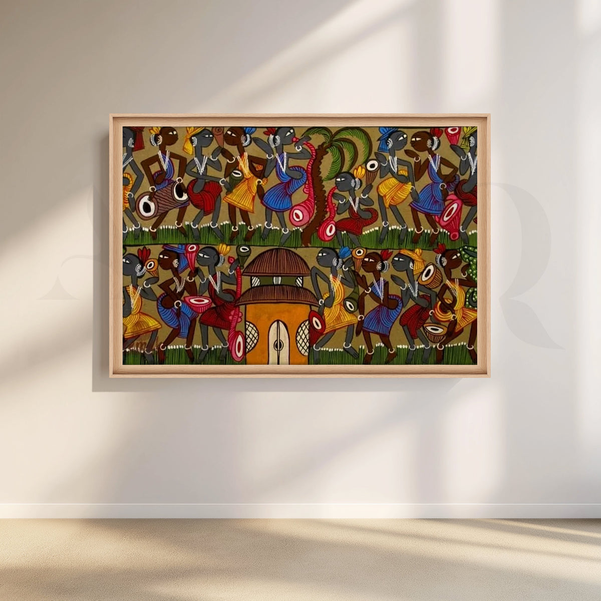 Tribal Festival Rhythm Canvas Artwork – Asha Art Studio – Image 5
