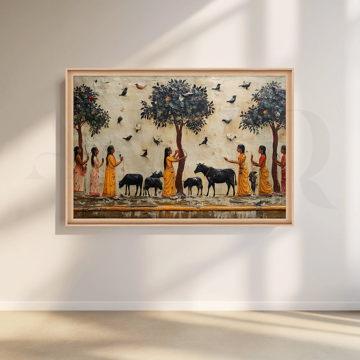 Sacred Grove Procession Canvas Artwork – Asha Art Studio – Image 5