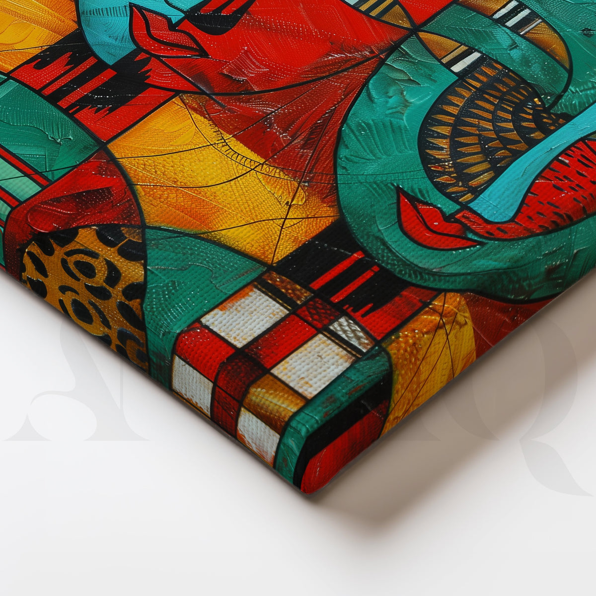 Tribal Faces Fusion Gallery Wall – Set of 3 Artworks – Asha Art Studio – Image 2