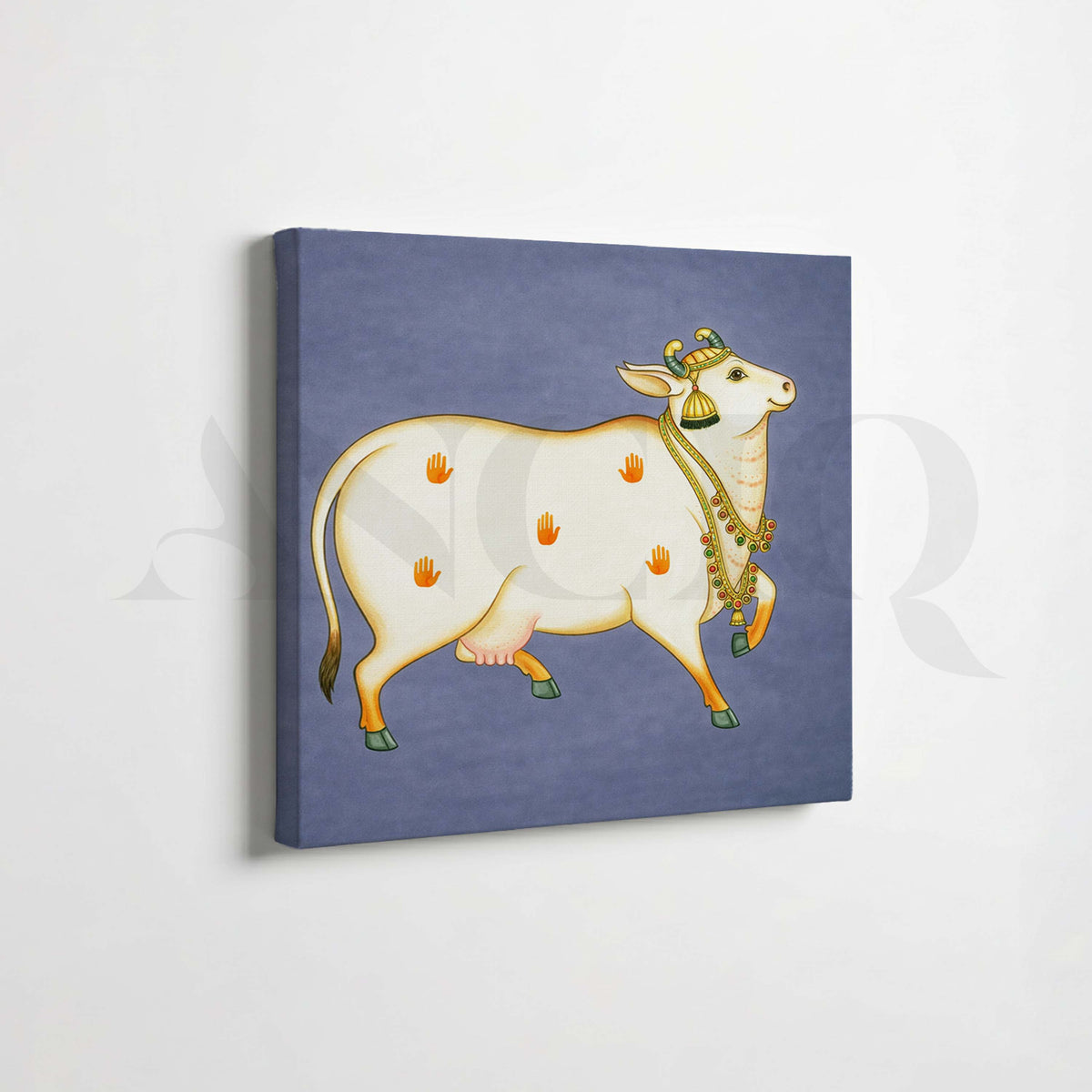 Pichwai Cow Heritage Gallery Wall Set of 4 – Asha Art Studio – Image 3