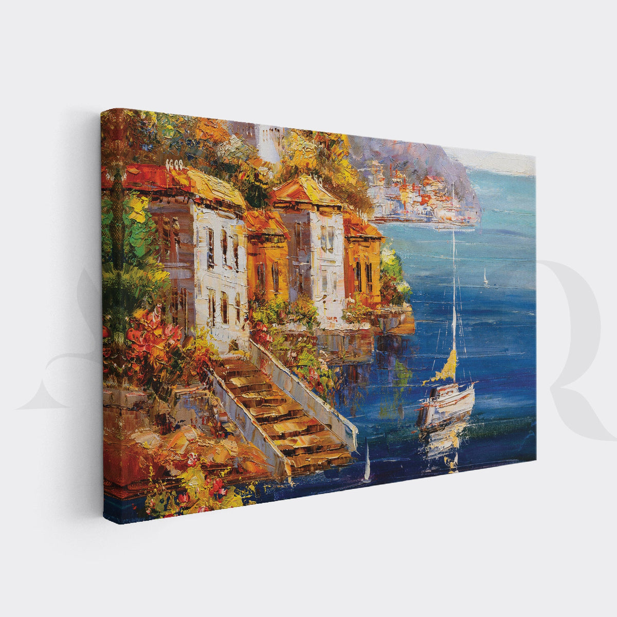 Where City Meets Shoreline Artwork (Ready To Ship) – Asha Art Studio – Image 3