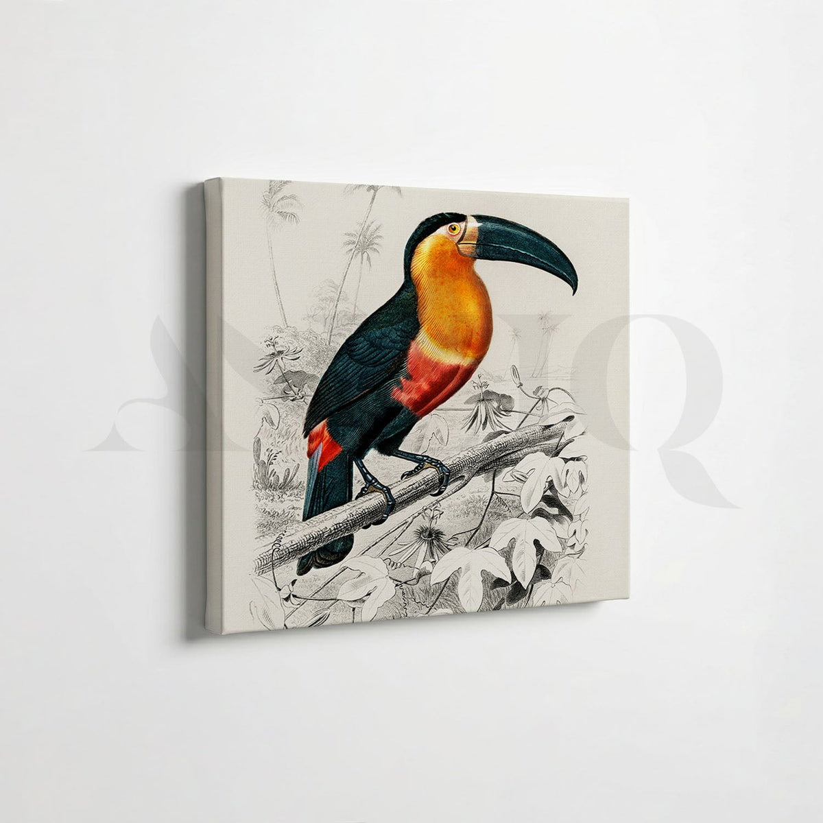 Vintage Wildlife & Botanical Gallery Wall Canvas Artwork Set of 7 – Asha Art Studio – Image 4