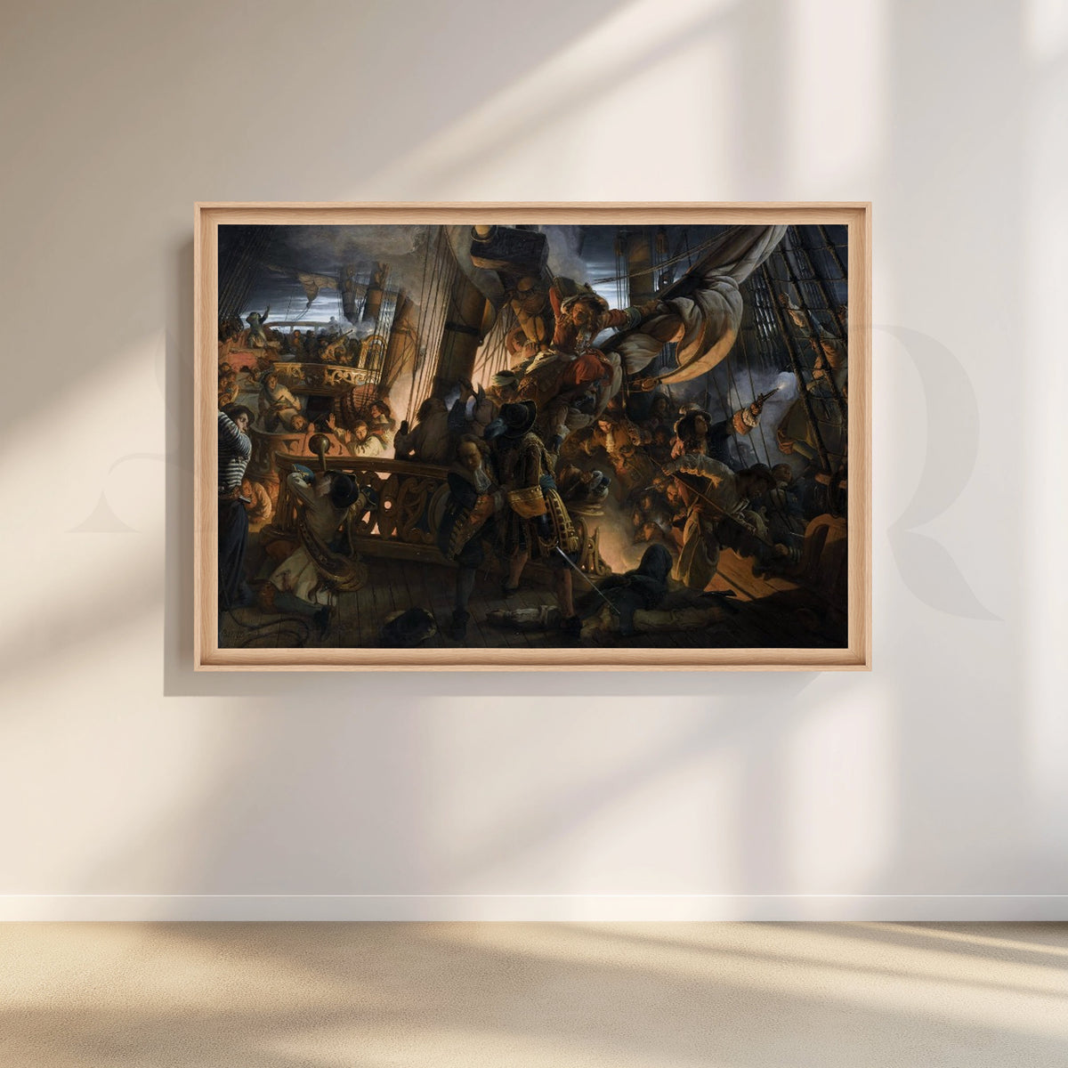 Deck Battle Scene Canvas Artwork – Asha Art Studio – Image 5