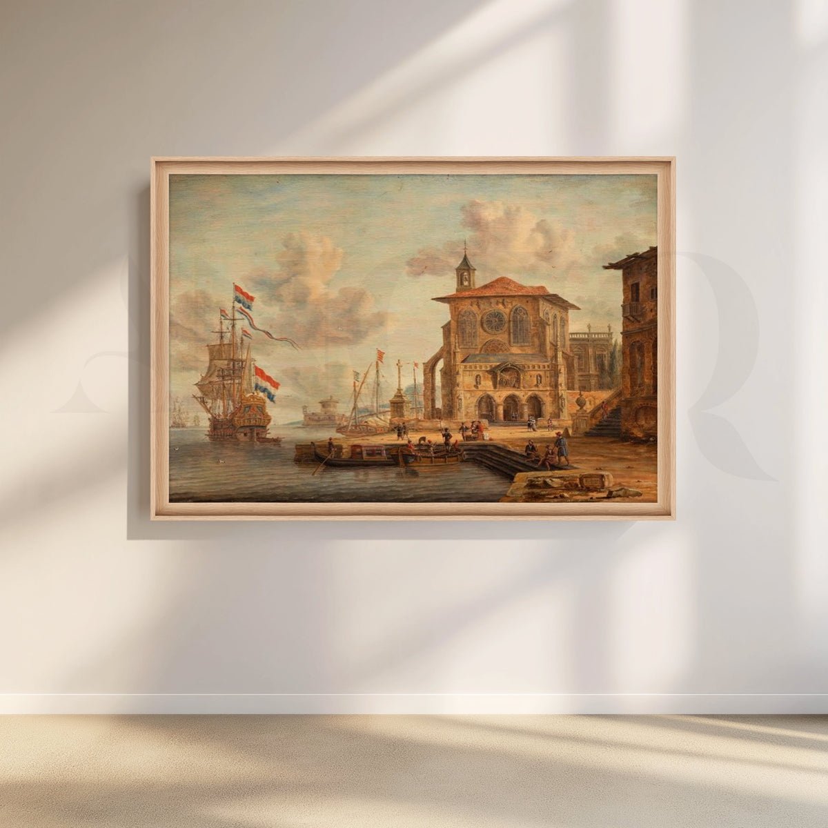 Seaport Chapel View Canvas Artwork – Asha Art Studio – Image 5