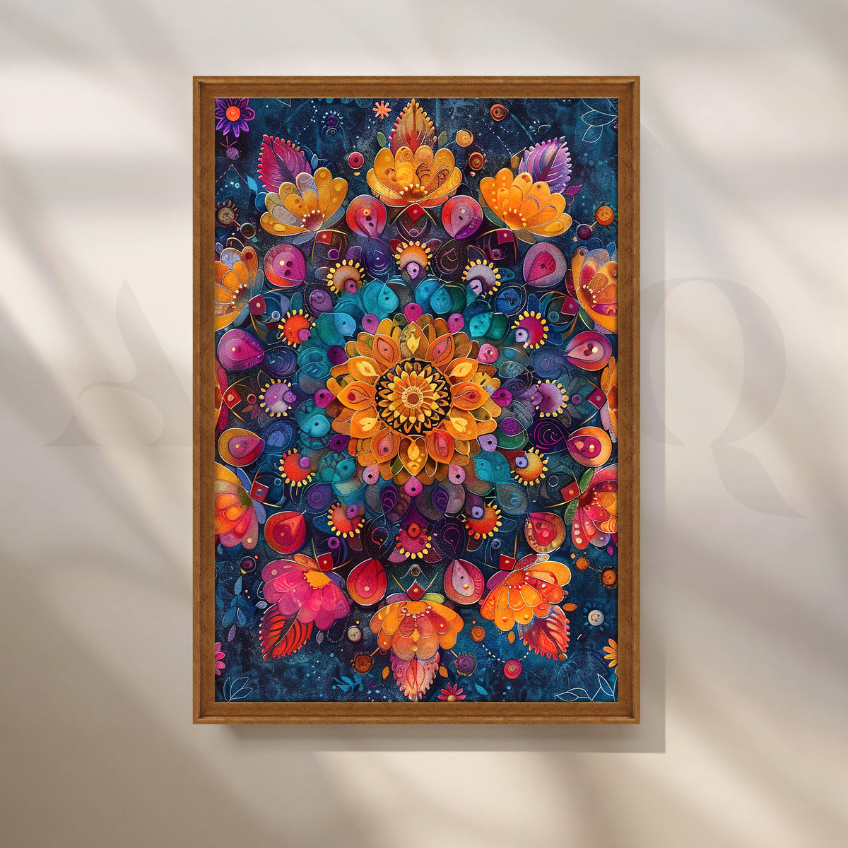 Mystic Mandala Bloom Canvas Artwork – Asha Art Studio – Image 6