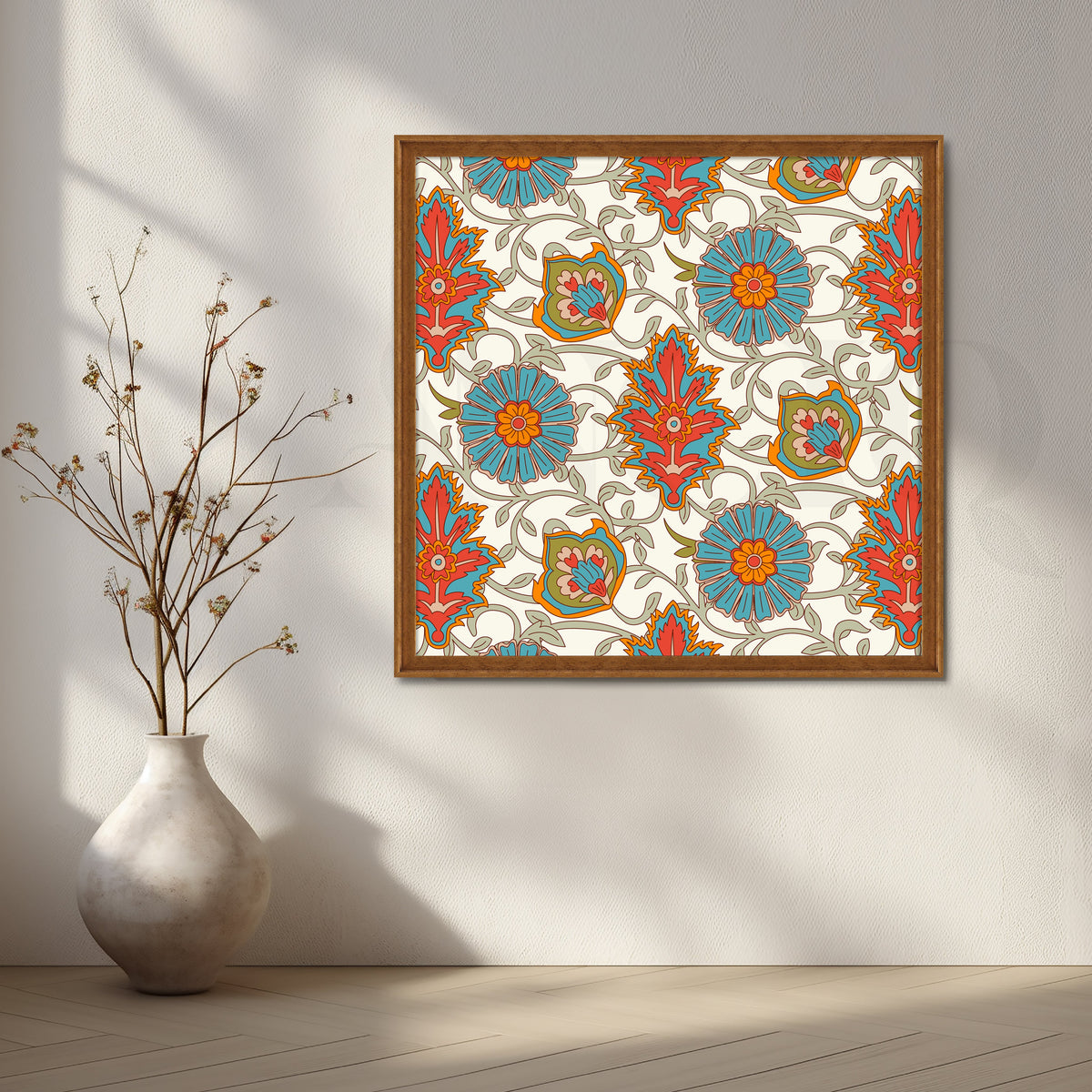 Heritage Floral Pattern Canvas Artwork – Asha Art Studio – Image 6