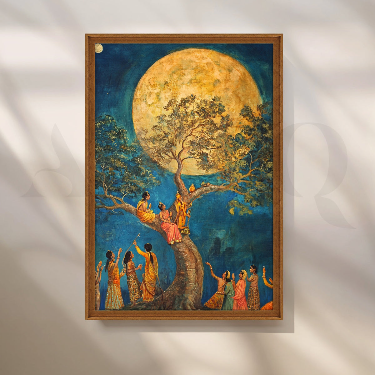 Moonlit Gathering Canvas Artwork – Asha Art Studio – Image 6