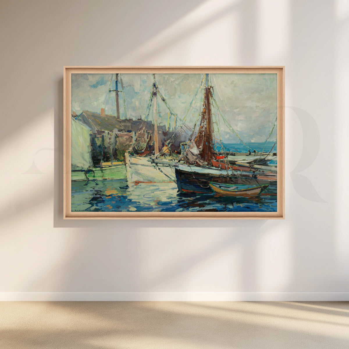 Old Harbor Dock Canvas Artwork – Asha Art Studio – Image 5