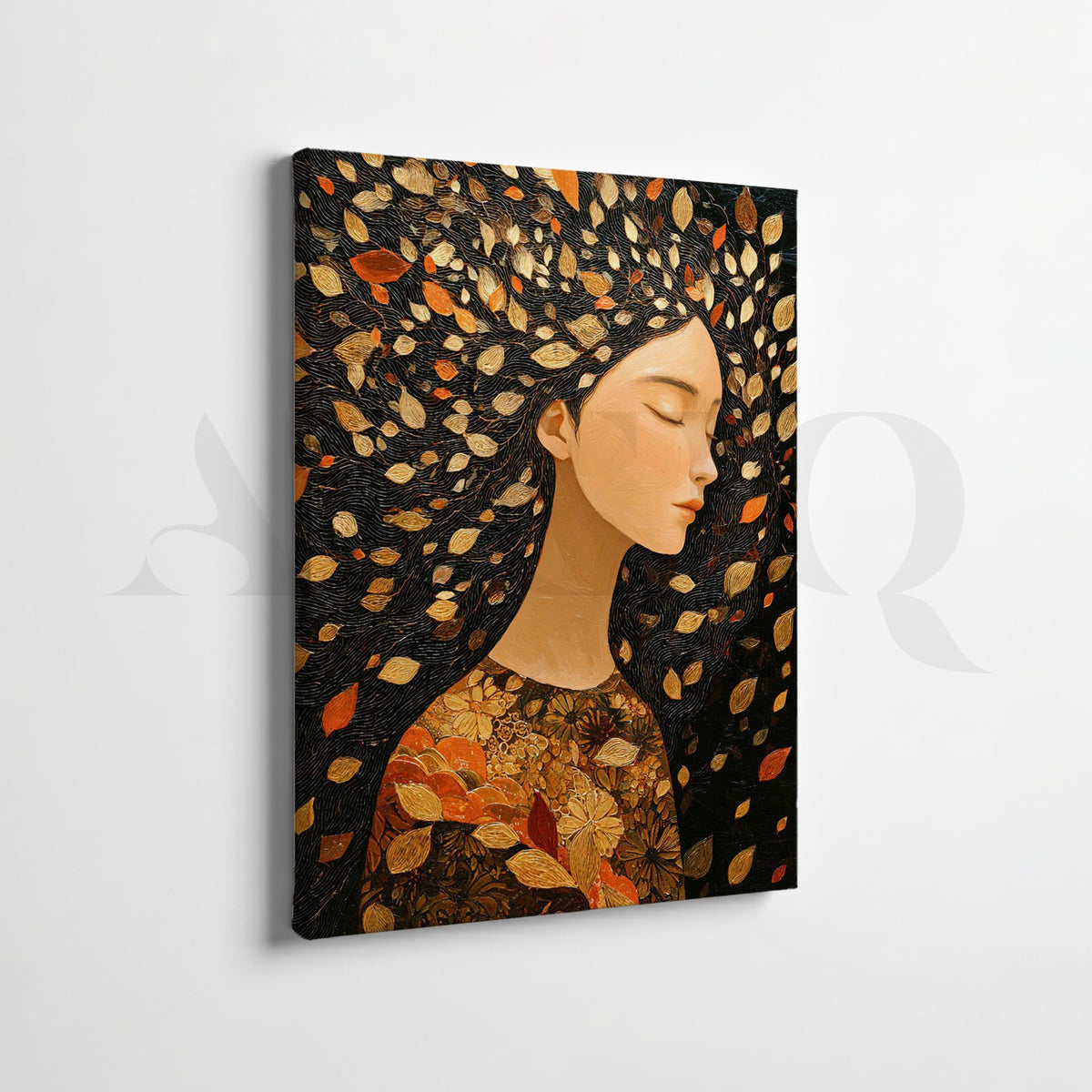 Autumn Woman Portrait Gallery Wall Set of 2 – Asha Art Studio – Image 3