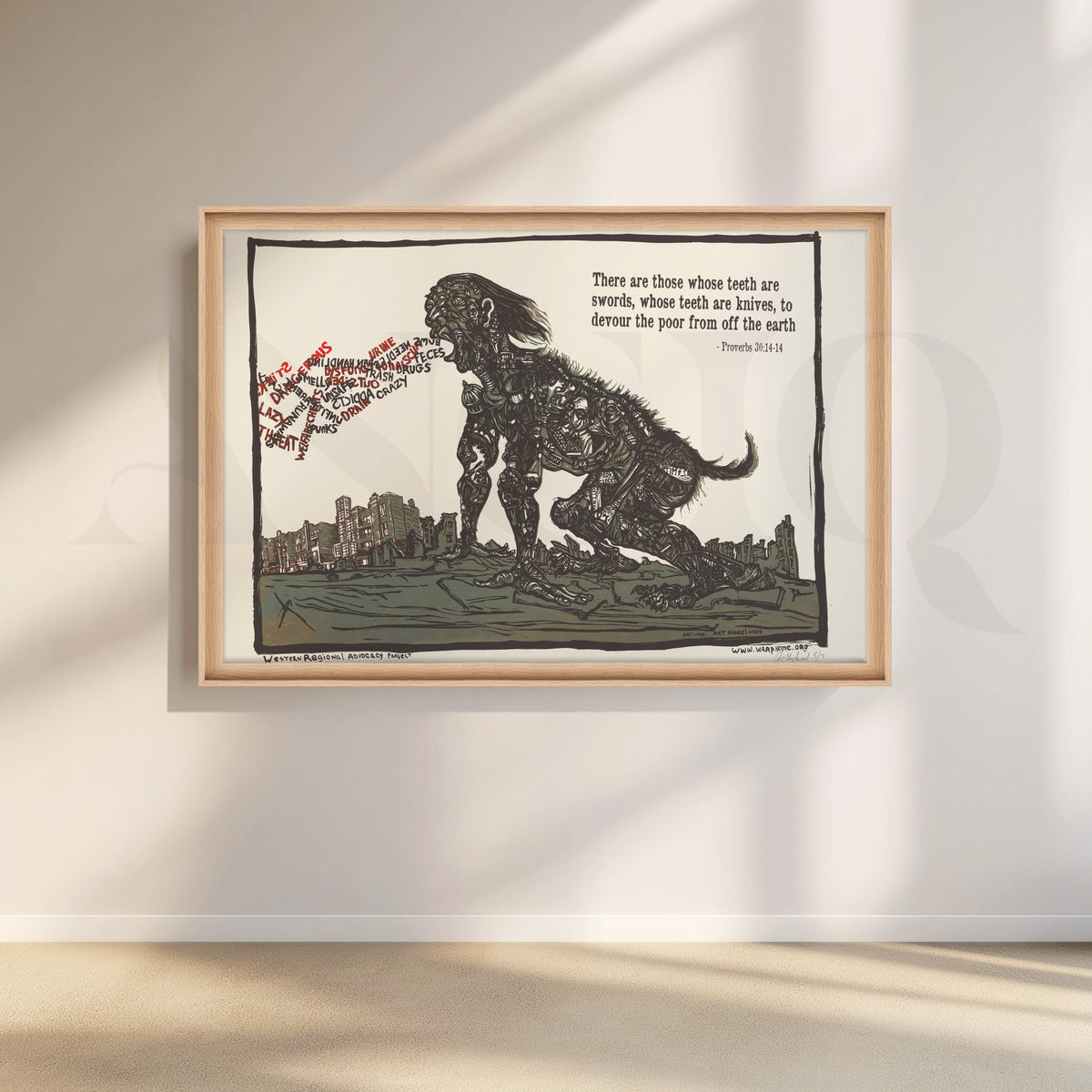 Devour the Poor Canvas Artwork – Asha Art Studio – Image 5