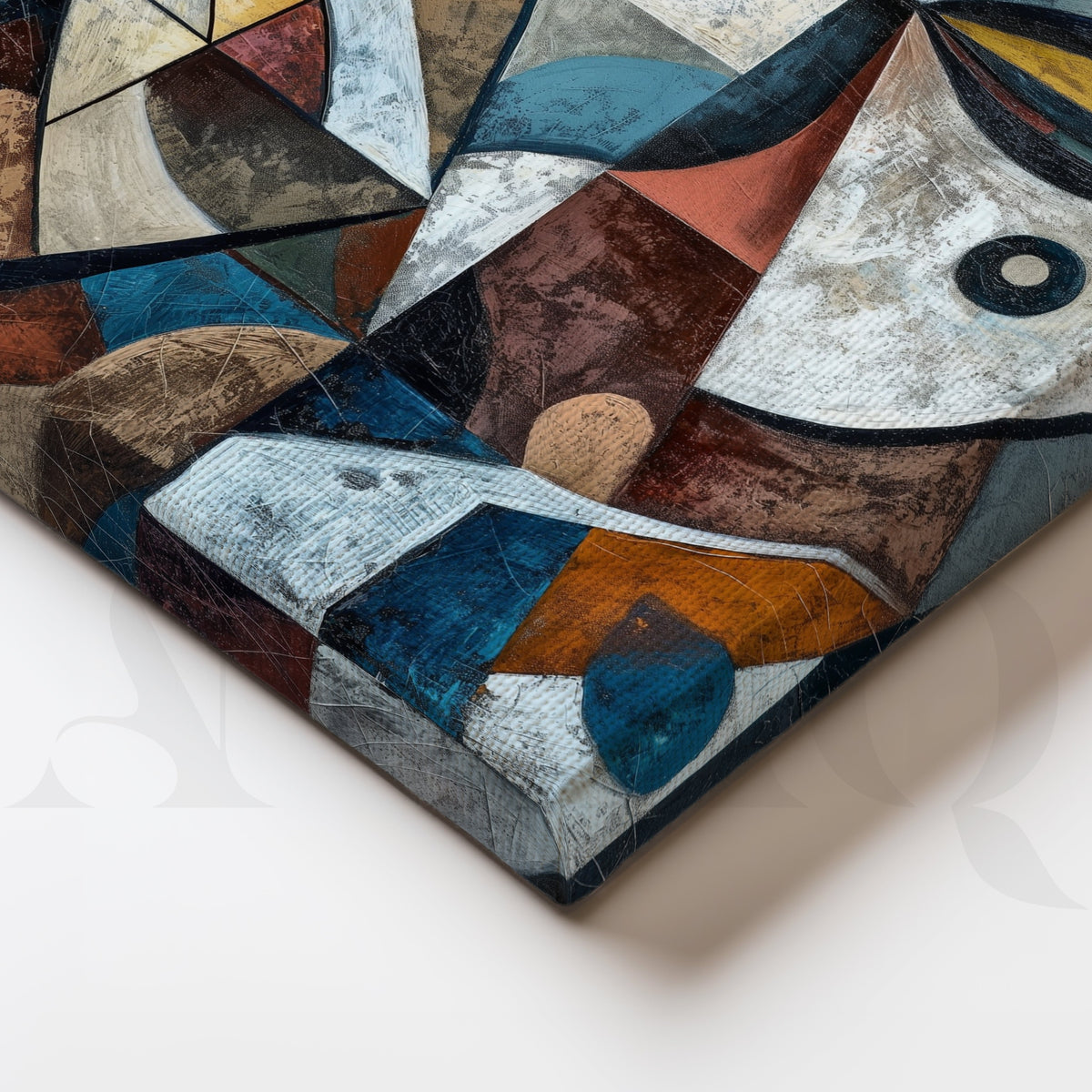 Cubist Midnight Faces Gallery Wall – Set of 3 Artworks – Asha Art Studio – Image 2