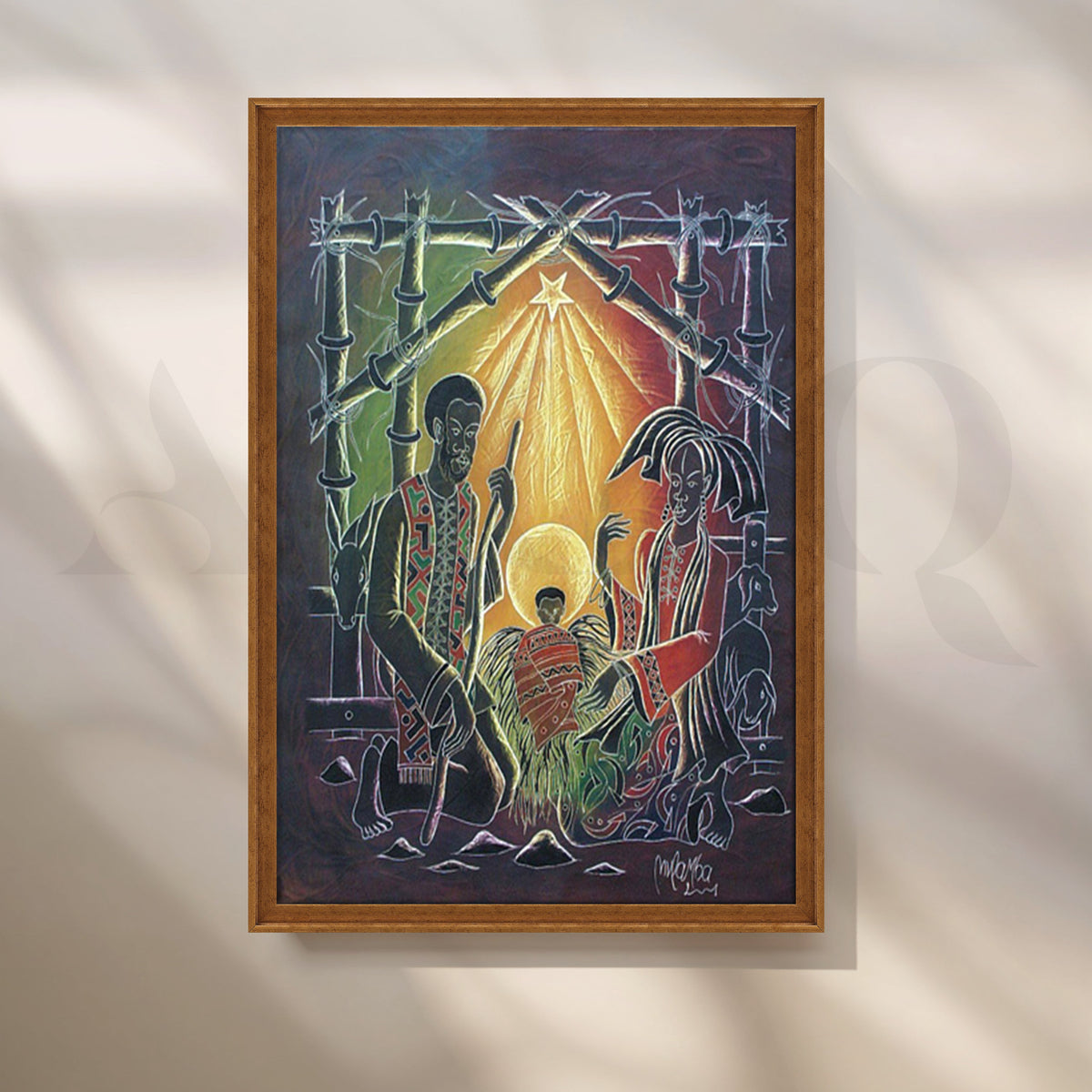 African Nativity Scene Canvas Artwork – Asha Art Studio – Image 6