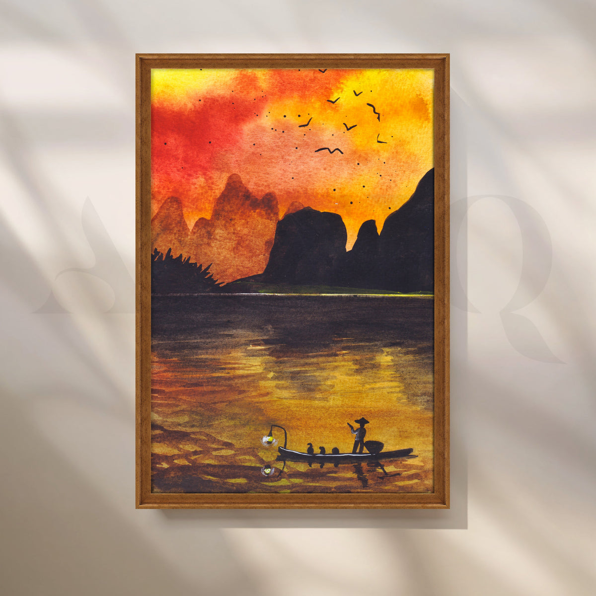 Amber Horizon Canvas Artwork – Asha Art Studio – Image 6