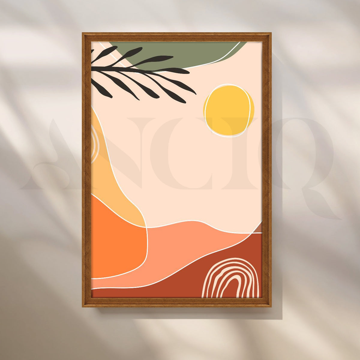 Boho Sunset Abstract Canvas Artwork – Asha Art Studio – Image 6