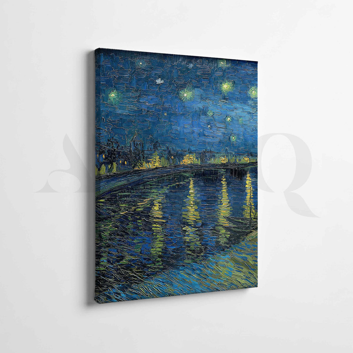Starry Night Waterfront Gallery Wall Artwork Set of 2 – Asha Art Studio – Image 3