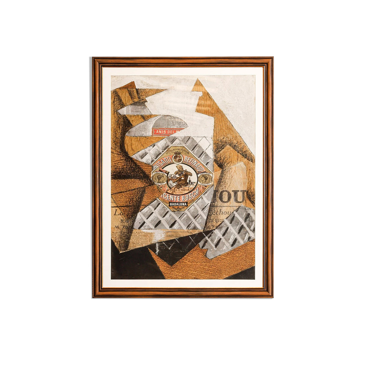 Vintage Cubist Collage Framed Artwork – Asha Art Studio