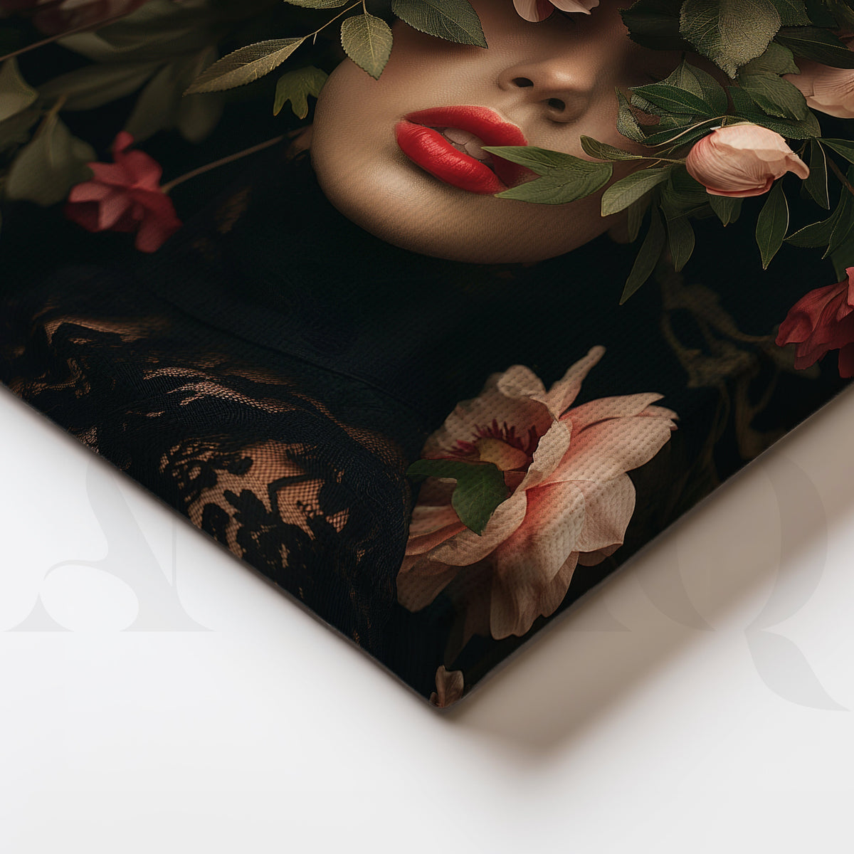 Midnight Floral Muses Gallery Wall – Set of 3 Artworks – Asha Art Studio – Image 2