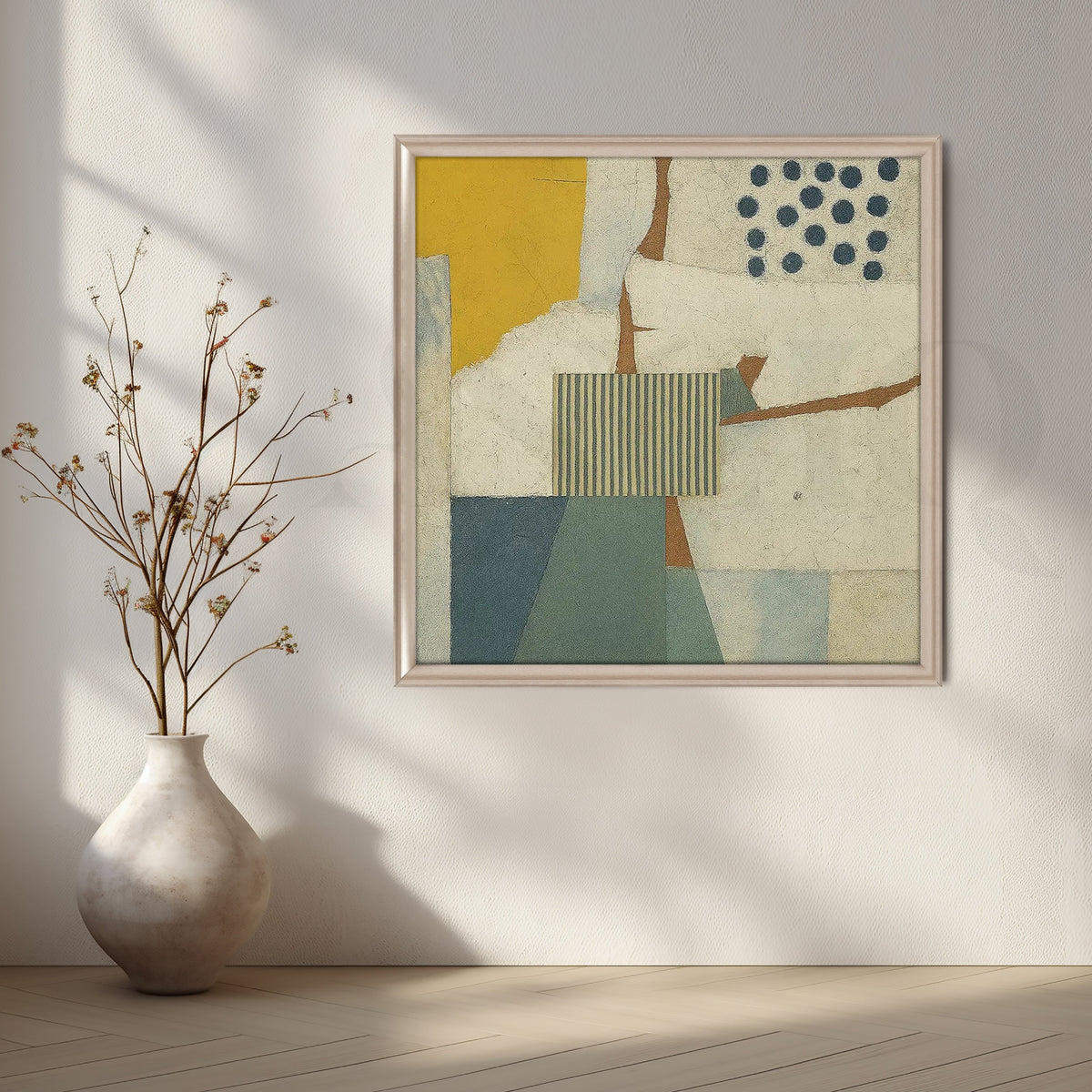 Minimal Collage Geometric Abstract Artwork – Asha Art Studio – Image 4
