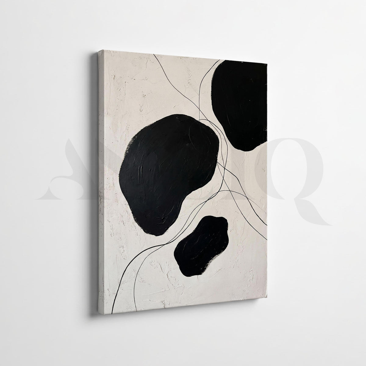 Black White Minimal Abstract Gallery Wall Set of 2 – Asha Art Studio – Image 4