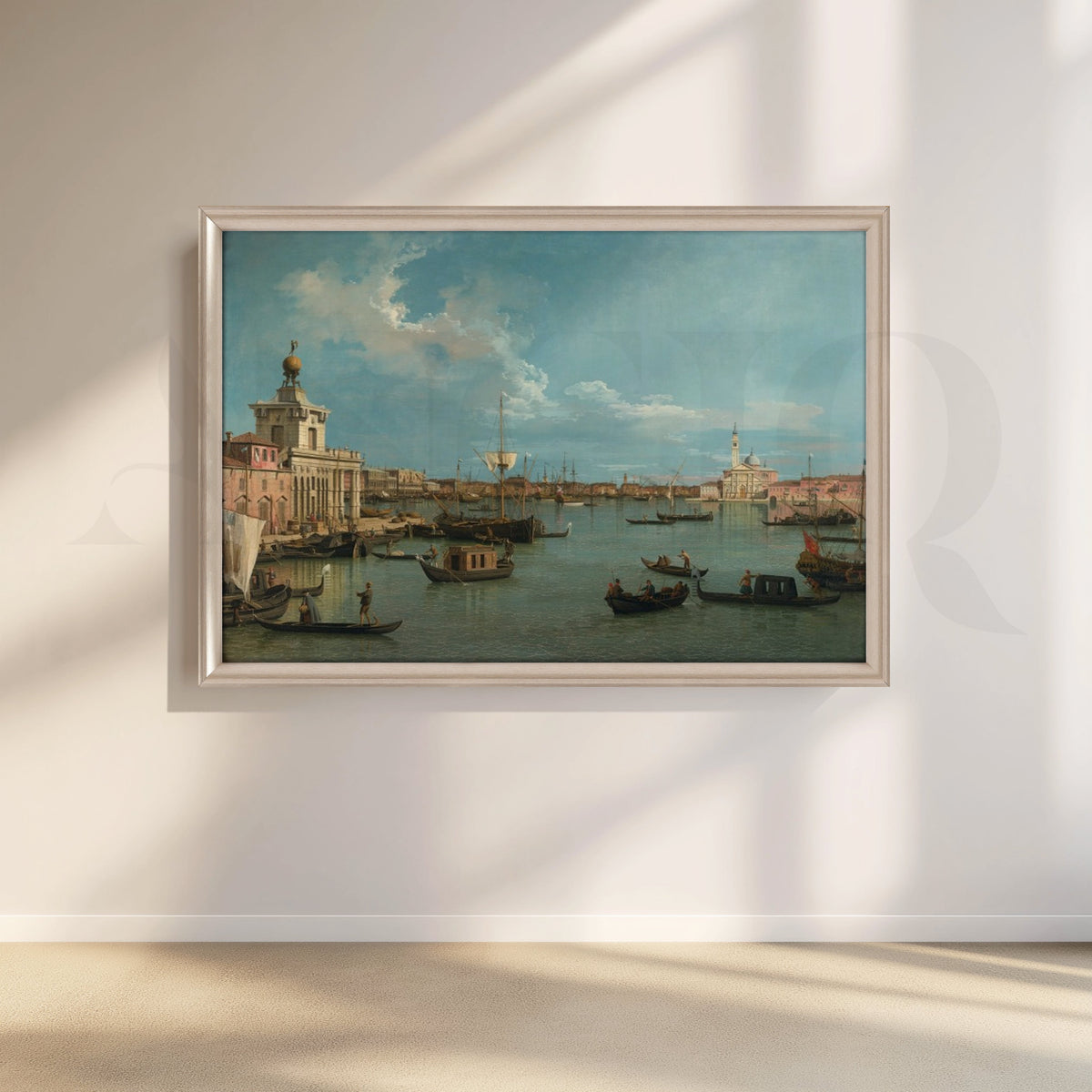 Venetian Harbor Life Canvas Artwork – Asha Art Studio – Image 4