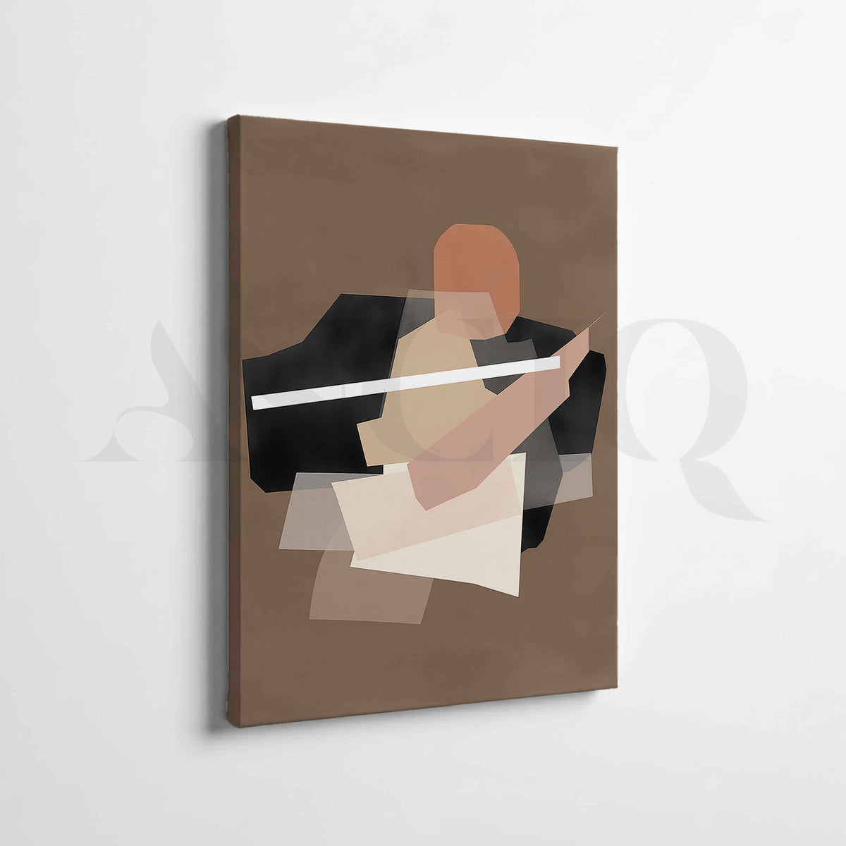 Neutral Abstract Forms Gallery Wall Set of 4 – Asha Art Studio – Image 4