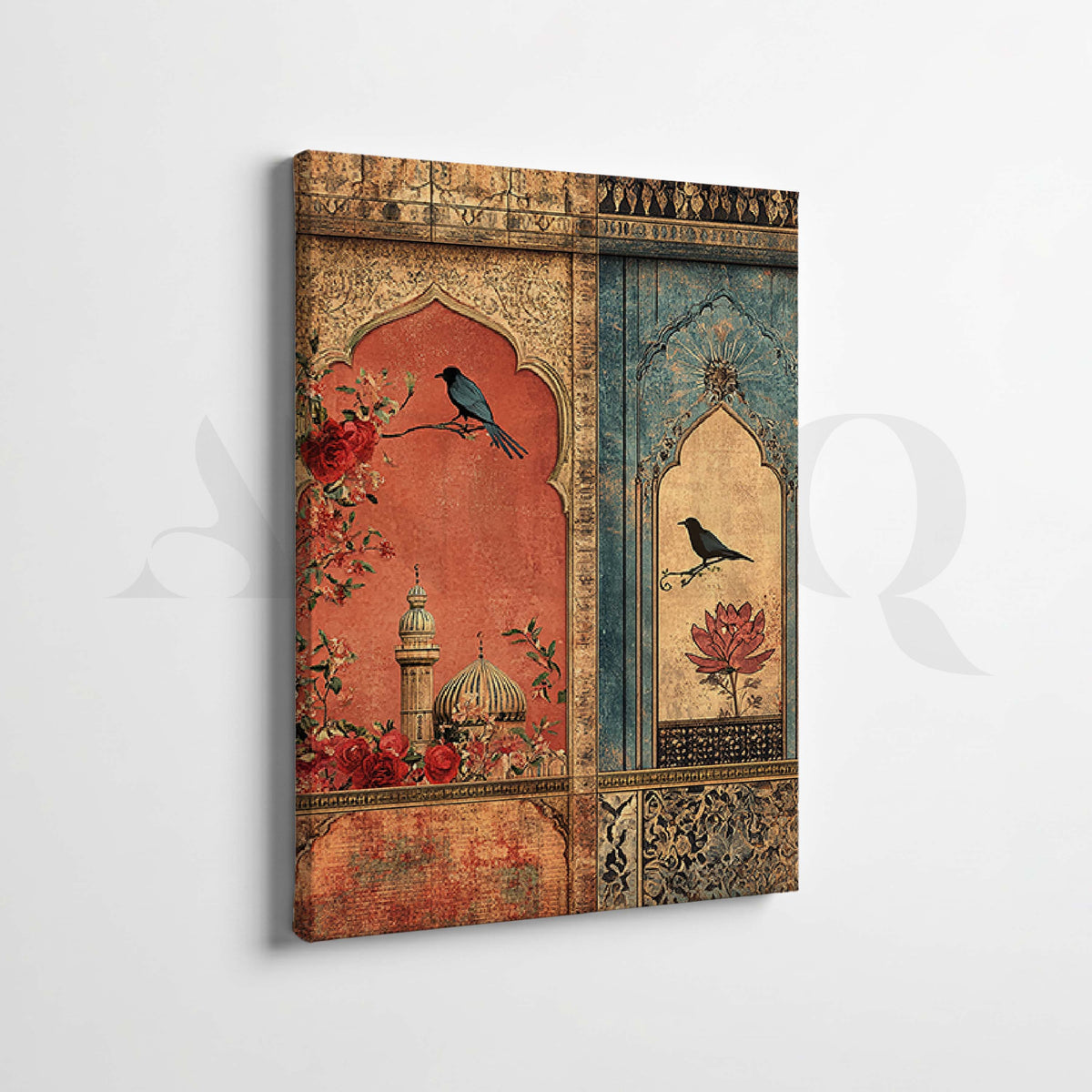 Mughal Heritage Gallery Wall Canvas Artwork Set of 2 – Asha Art Studio – Image 4