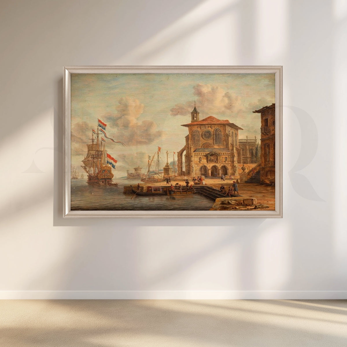 Seaport Chapel View Canvas Artwork – Asha Art Studio – Image 4