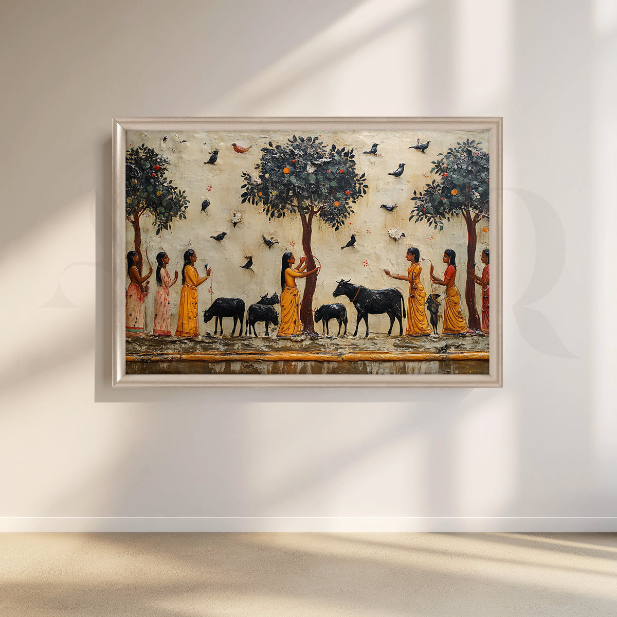 Sacred Grove Procession Canvas Artwork – Asha Art Studio – Image 4