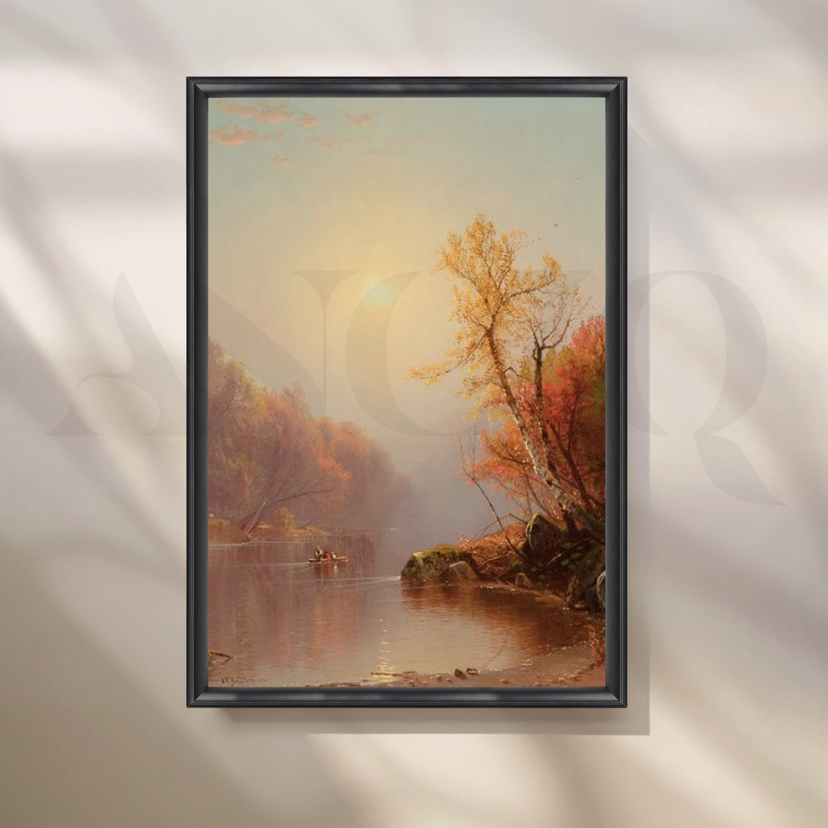Twilight River Row Canvas Artwork – Asha Art Studio – Image 3