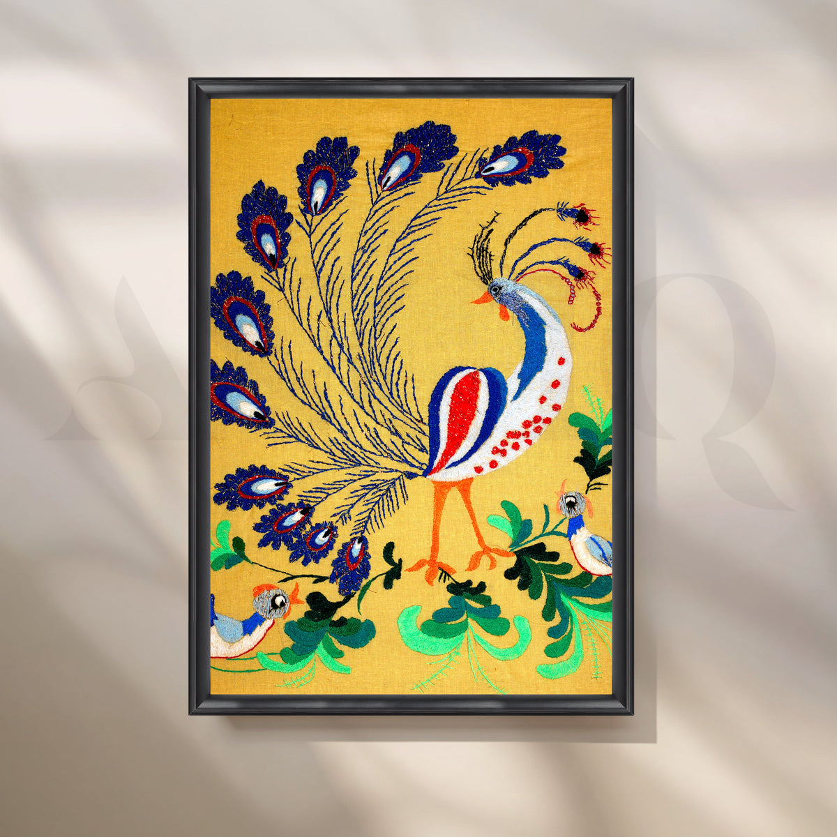 Majestic Peacock Canvas Artwork – Asha Art Studio – Image 3
