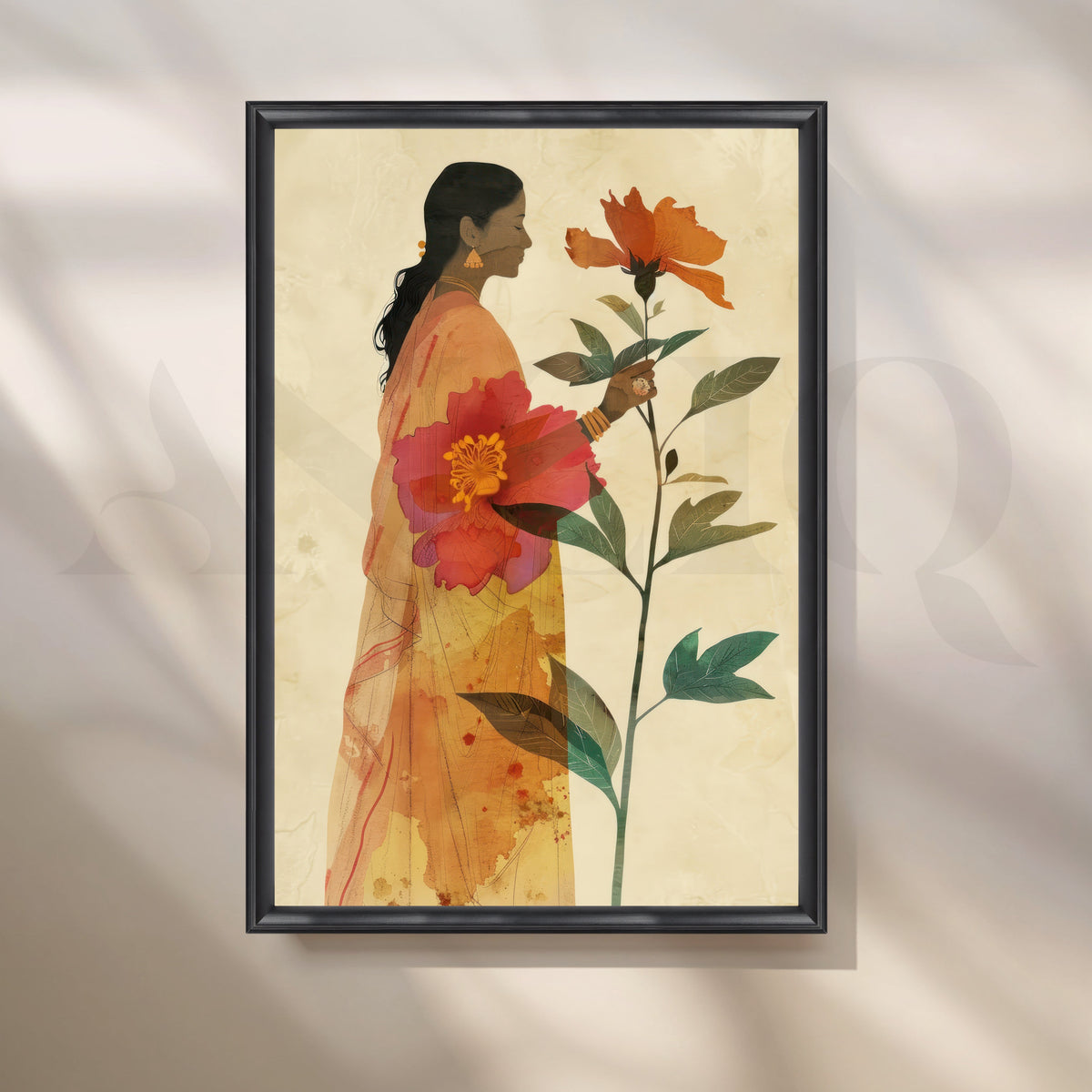 Floral Devotion Canvas Artwork – Asha Art Studio – Image 3