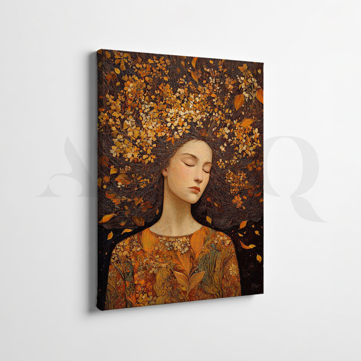 Autumn Woman Portrait Gallery Wall Set of 2 – Asha Art Studio – Image 4