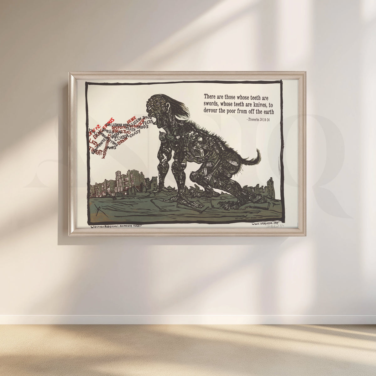 Devour the Poor Canvas Artwork – Asha Art Studio – Image 4