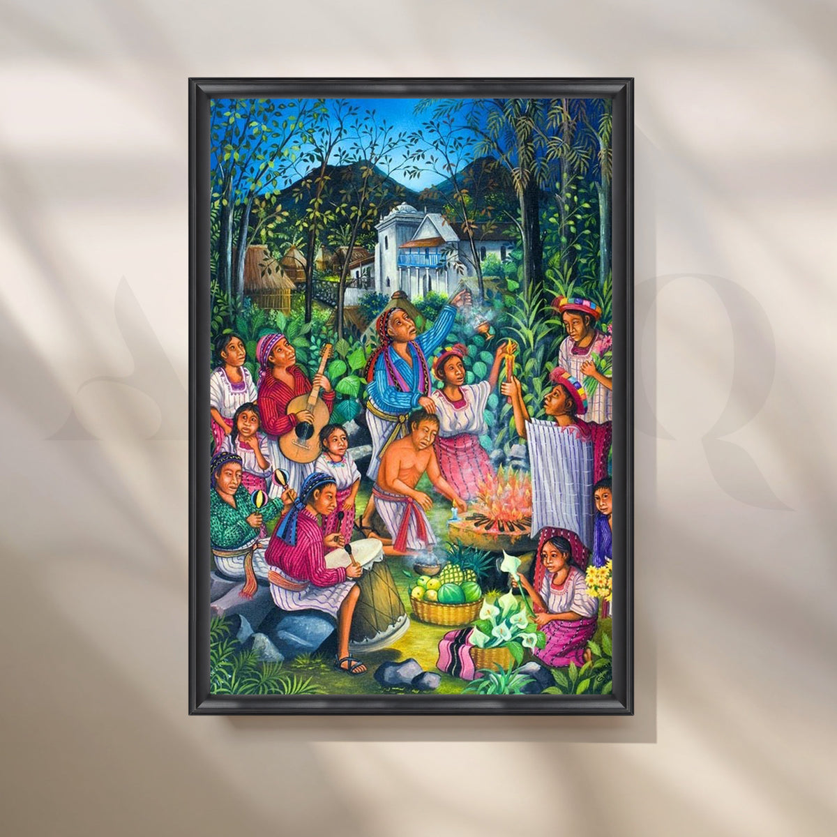 Village Festival Celebration Canvas Artwork – Asha Art Studio – Image 3