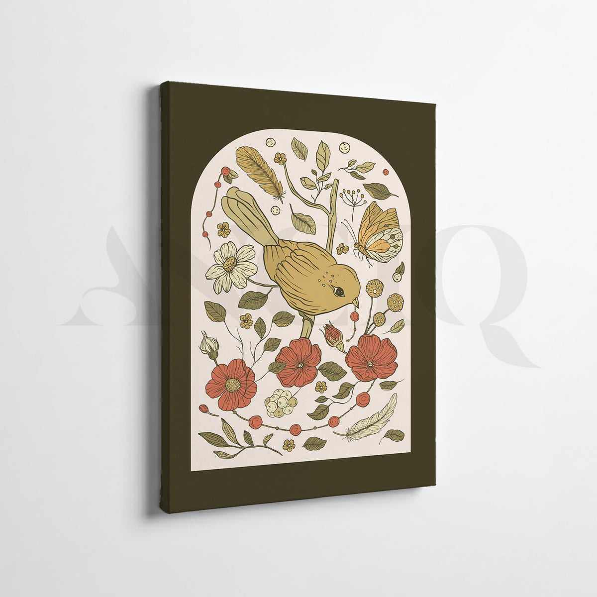 Vintage Bird Botanical Gallery Wall Set of 2 – Asha Art Studio – Image 4