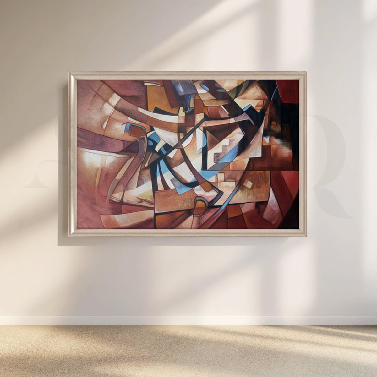 Cubist Abstract Canvas Artwork – Asha Art Studio – Image 4