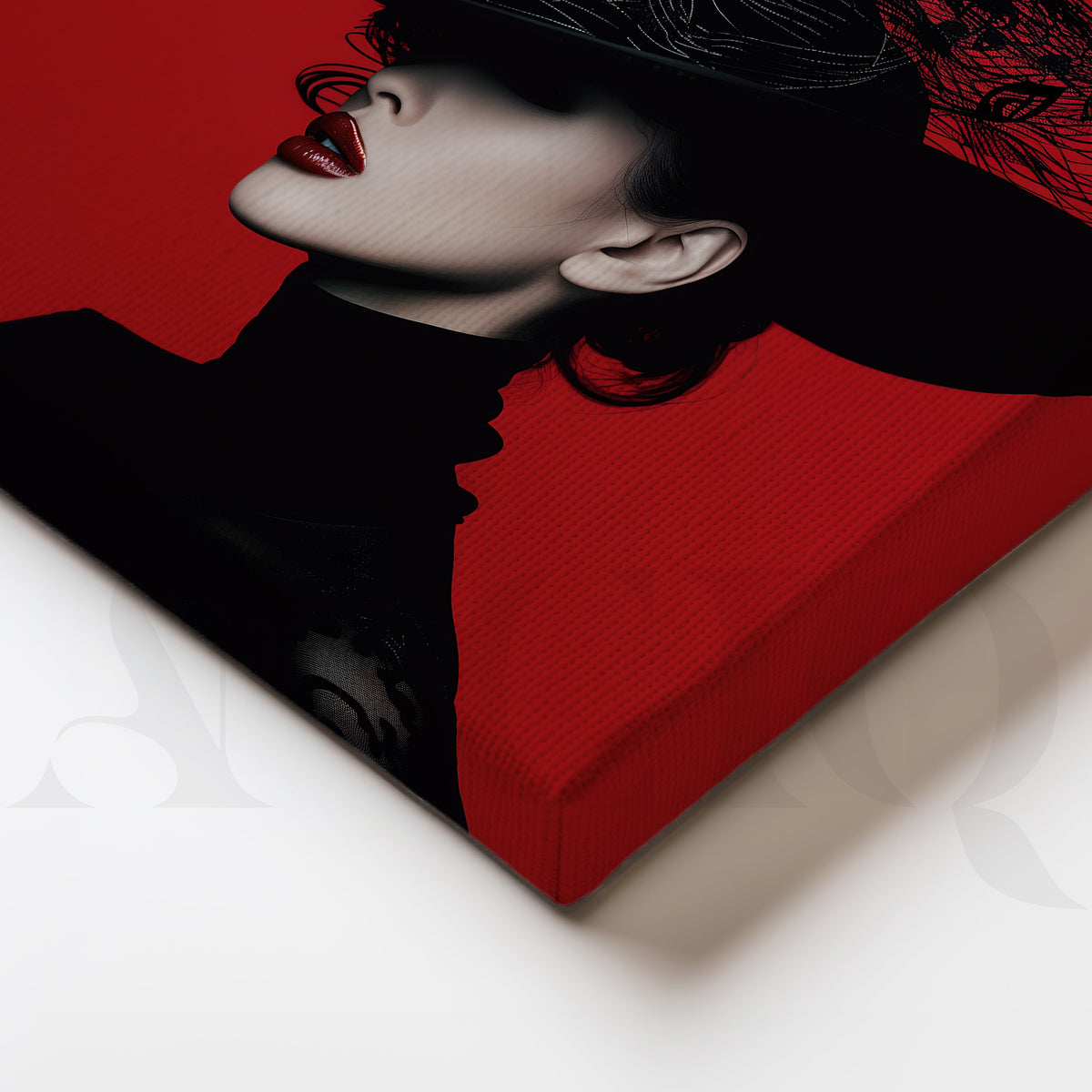 Crimson Nights Gallery Wall – Set of 3 Artworks – Asha Art Studio – Image 2